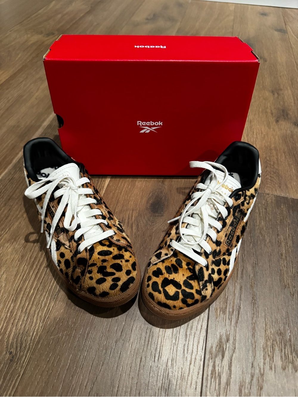 Reebok Women's Club C Grounds Shoes in Cheetah Sz 8.5